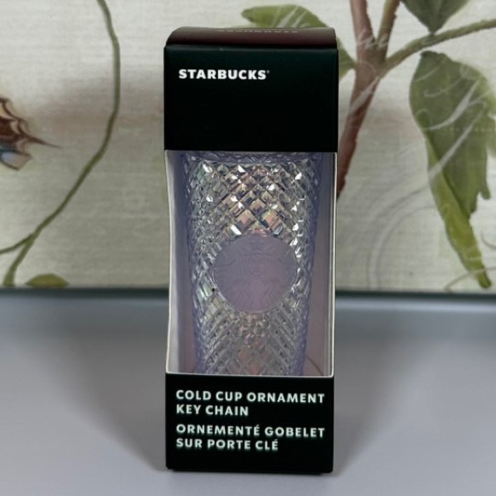Starbucks 2022 Holiday Iridescent Unicorn Diamond Jeweled Keychain Ornament